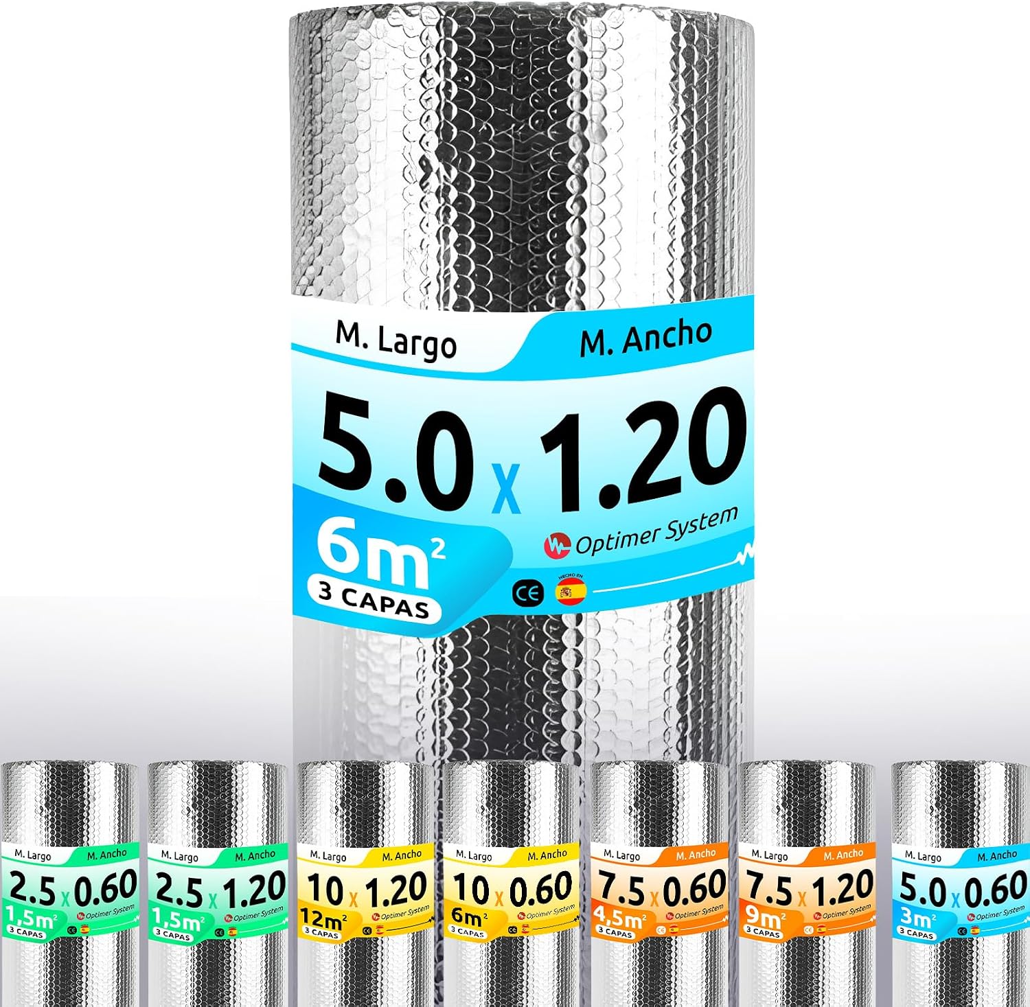 Aislante térmico reflexivo multiusos (rollo 6 m²)