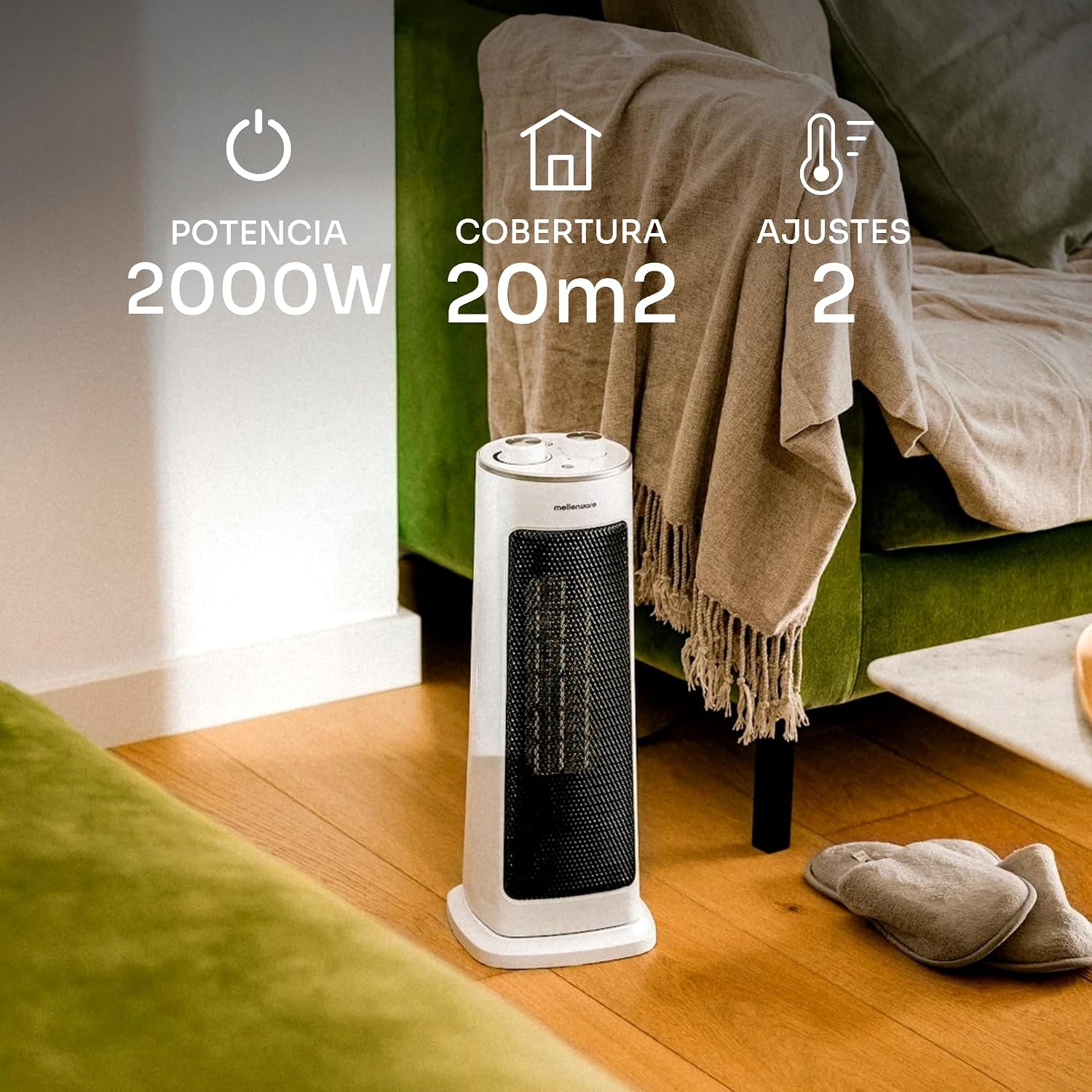 Mellerware Homy! Calefactor Cerámico 2000 W